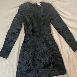 & other stories black structured velvet dress mini